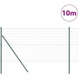  Ograda s postovima Zelena 1 x 10 m Čelik | Eponuda.com