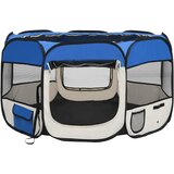  Sklopiva ogradica za pse s torbom plava 110 x 110 x 58 cm | Eponuda.com