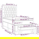 vidaXL Krevet s oprugama i madracem crni 90x200 cm od tkanine | shoptok.hr