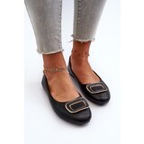 Boto Black Eco Leather Ballerinas with Decoration Enicoria | Shoptok.si
