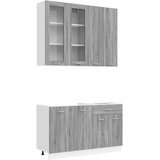  Kuhinjska jedinica LYON 4 kom. Siva Sonoma Konstruirano drvo | shoptok.hr
