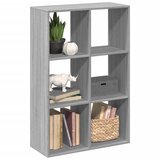 Furnova Pregrada s knjižno omaro siva sonoma 69,5x29x103,5 cm inž. les, (21932354) | Shoptok.si