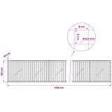  Gabion s žicom debljine 3,5 mm i mrežom 5x5 cm 450x10x50 cm | shoptok.hr