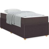  Posteljni okvir z vzmetnico Temno rjava 90 x 190 cm blago, (5000069888) | Shoptok.si