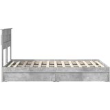  Postelja s shranjevanjem z vzglavjem Betonsko siva 135 x 190 cm, (5000106714) | Shoptok.si