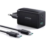 - Zidni punjač (TCG01) - 2 x Type-C- USB brzo punjenje 65 W s kabelom Type-C na Type-C 100 W 120 cm - crni