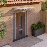 Maison Chic Nadstrešek - Senčniki za vrata siv in prozoren 152,5x90 cm polikarbonat, (22039609) | Shoptok.si