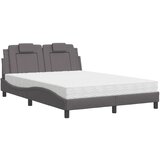 vidaXL Krevet s madracem sivi 140x200 cm od umjetne kože | shoptok.hr