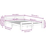 vidaXL Okvir kreveta bez madraca voštano smeđi 160x200 cm od borovine | shoptok.hr