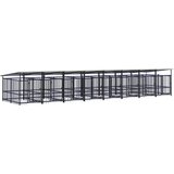  kavez za pse s krovom čelični 15,02 m² | Eponuda.com