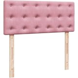 vidaXL Otomanski posteljni okvir z vzmetnico roza 120x190 cm žamet | Shoptok.si