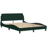  Okvir za krevet bez madraca tamnozeleni 140x190 cm baršunasti | shoptok.hr