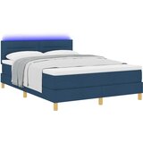 vidaXL mreža za vzmetnice z vzmetnico in LED modra 160x200 cm tkanina, (22083535) | Shoptok.si