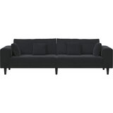 SOFA Crna 250 x 77 x 76 cm Baršun | shoptok.hr
