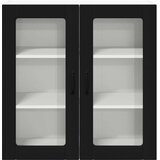 vidaXL Stenska kuhinjska omarica Črna 80 x 31 x 80 cm Konstruiran les | Shoptok.si