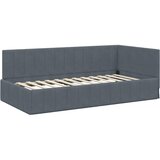  Kutni okvir kreveta Tamno siva 90 cm x 190 cm Baršun | shoptok.hr