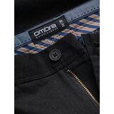 Ombre Men's classic chino pants with fine texture - black | ePonuda.com