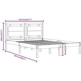  Okvir za krevet od masivnog drva 150 x 200 cm veliki bračni | shoptok.hr