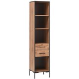 MID.YOU Pisarniški Regal Serie 2000, Barva Hrasta, Črna | Shoptok.si