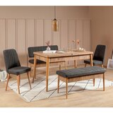  vina atlantic anthracite atlantic pineanthracite extendable dining table & chairs set (5 pieces) Cene'.'