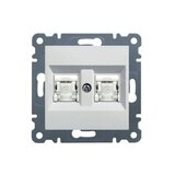 HAGER utičnica kompjuterska 2xRJ45.CAT.6 UTP WL2160 | Eponuda.ba