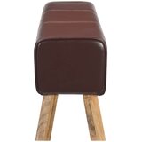  Klupa 110 x 30 x 45 cm Prava koža Tamno smeđa | shoptok.hr