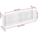  Gabionska sadilica od pocinčanog čelika 180 x 30 x 60 cm | shoptok.hr