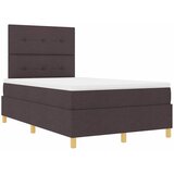 LED Box Spring Krevet Tamno smeđa 120 x 200 cm tkanina | shoptok.hr