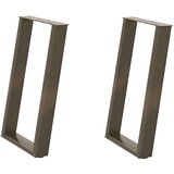 vidaXL Noge za blagovaonski stol U-oblik 2 kom Prirodni čelik 50 x (72-73) cm Čelik - Prirodna 50 x (72-73) cm 1 | shoptok.hr