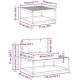  Set vanjskih sofa s jastukom 3 Komad Prirodna i svijetlo siva | shoptok.hr