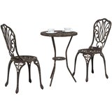 vidaXL 3-delni vrtni bistro set v bronasti litini, (22016512) | Shoptok.si