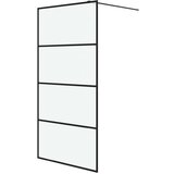 Furnova Pregrada za tuš črna 100x195 cm motno ESG steklo, (21918070) | Shoptok.si
