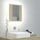 Furnova LED kopalniška omarica z ogledalom sonoma hrast 40x12x45 akril, (21947473) Cene