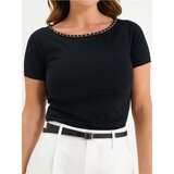 Sinsay Pamučna bluza s ukrasnim izrezom | shoptok.hr