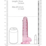 REALROCK Dildo Crystal Clear Pink 7 | Shoptok.si