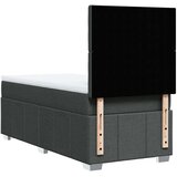 vidaXL Okvir kreveta s oprugama i madrac tamnosivi 80x200cm od tkanine | shoptok.hr