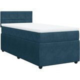 Box spring krevet s madracem plavi 100x200 cm baršunasti | shoptok.hr