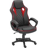 XORA GAMING STOL kovina, umetna masa, tekstil rdeča, črna Cene