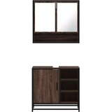 vidaXL 2-dijelni set kupaonskog namještaja boja smeđeg hrasta drveni | shoptok.hr