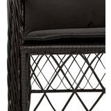  5-dijelni vrtni blagovaonski set s jastucima od poliratana crni | shoptok.hr