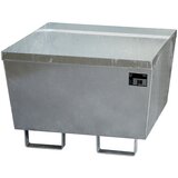 eurokraft pro Jeklena prestrezna kadica z robnimi profili, DxŠxV 800 x 800 x 545 mm, brez rešetke, vroče pocinkana površina | Shoptok.si