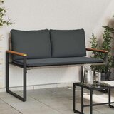  Klupa s jastukom Siva i tamno siva 115 x 65 x 72 cm Ratan | shoptok.hr