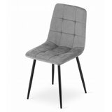KARA stolica - svijetlo sivi baršun / crne noge x 1 | shoptok.hr