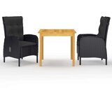  3-dijelni vrtni blagovaonski set crni | shoptok.hr