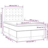  Krevet s oprugama i madracem LED tamnoplavi 120 x 190 cm baršun | shoptok.hr