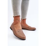 FD1 Women's Brown Flat Heel Loafers Enzla | Shoptok.si