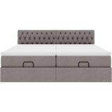 vidaXL Otomanski posteljni okvir z vzmetnicami taupe 200x200 cm blago | Shoptok.si