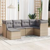 vidaXL 6-dijelni set vrtnih sofa s jastucima bež od poliratana | shoptok.hr