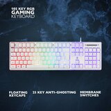 DELTACO GAMING Tipkovnica, 105 tipk, UK razpored, membranski stikali, BELA/RGB Slike
