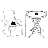 Gardenson Set Za Balkon Sonlas Xl, 3-Delno | Shoptok.si